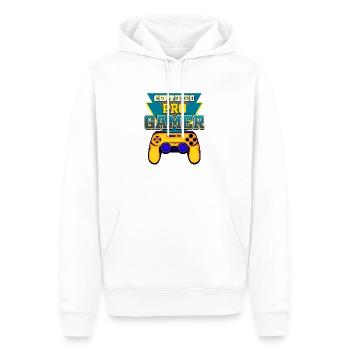 GAMER - Sweat à capuche Premium bio Homme - blanc - Devant - Nico (187cm)