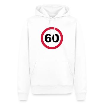 60 Geburtstag - Männer Premium Bio Hoodie - Weiß - Vorne - Nico (187cm)