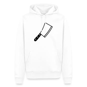 Messer - Männer Premium Bio Hoodie - Weiß - Vorne - Nico (187cm)