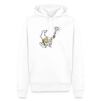 Guiden tryllestav grim grim - Herre Premium økologisk hoodie - hvid - Foran - Nico (187cm)