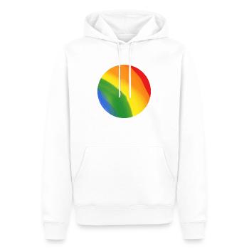Couleurs de l’arc-en-ciel - Sweat à capuche Premium bio Homme - blanc - Devant - Nico (187cm)