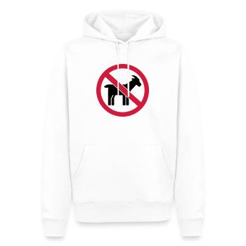 Ziege - Männer Premium Bio Hoodie - Weiß - Vorne - Nico (187cm)