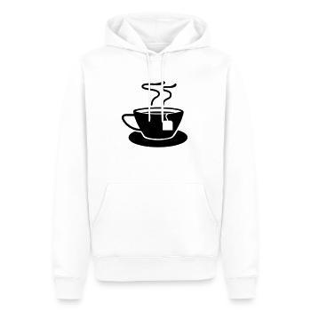 tea_cup_f1 - Männer Premium Bio Hoodie - Weiß - Vorne - Nico (187cm)