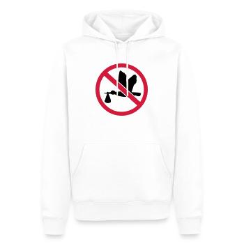 Storch - Männer Premium Bio Hoodie - Weiß - Vorne - Nico (187cm)