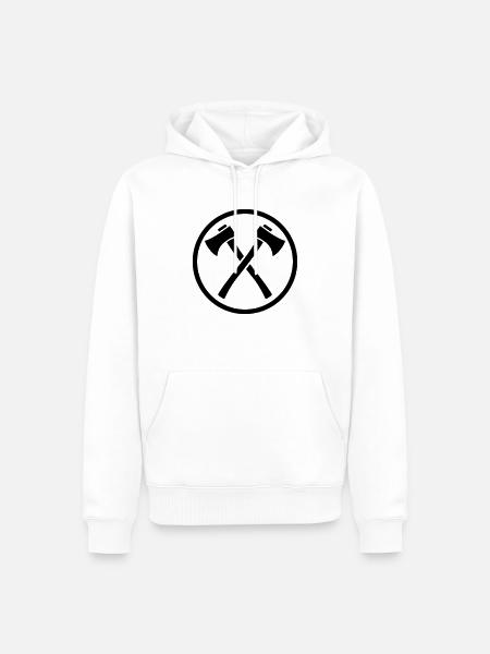 Ax - Men’s Premium Organic Hoodie - white