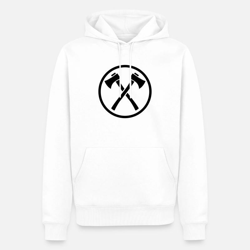 Axt - Männer Premium Bio Hoodie - Weiß