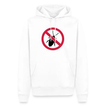 Kakerlake - Männer Premium Bio Hoodie - Weiß - Vorne - Nico (187cm)