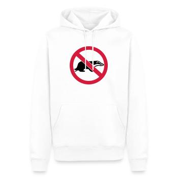 Dachs - Männer Premium Bio Hoodie - Weiß - Vorne - Nico (187cm)