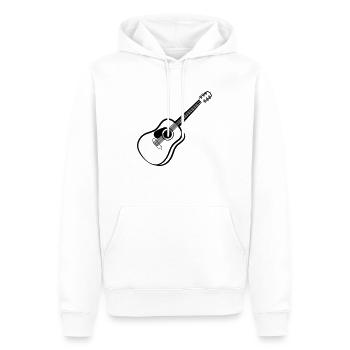 Gitarre Akustik - Männer Premium Bio Hoodie - Weiß - Vorne - Nico (187cm)