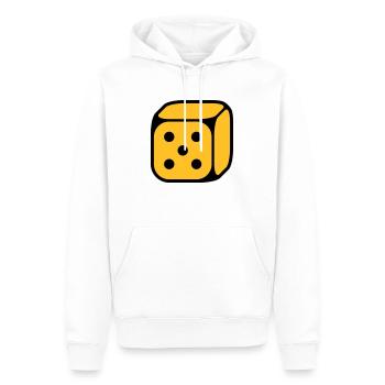 Dé Avec Numéro 5 (Cinq / 2C) - Sweat à capuche Premium bio Homme - blanc - Devant - Nico (187cm)