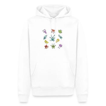 Monsters at random - Männer Premium Bio Hoodie - Weiß - Vorne - Nico (187cm)