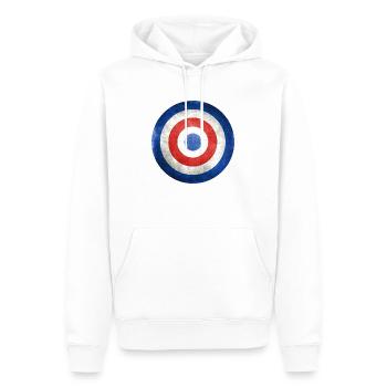 Couleurs de France - Sweat à capuche Premium bio Homme - blanc - Devant - Nico (187cm)