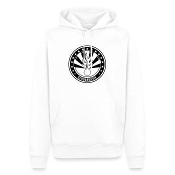 Gendarme / Gendarmerie - Sweat à capuche Premium bio Homme - blanc - Devant - Nico (187cm)