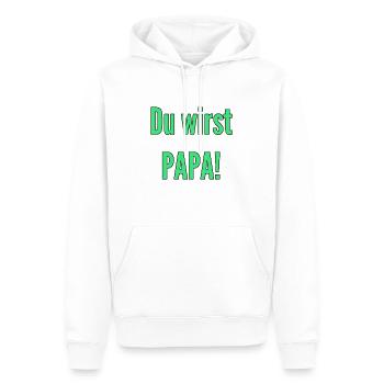 Du wirst Papa! - Männer Premium Bio Hoodie - Weiß - Vorne - Nico (187cm)