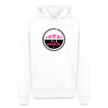 Super oma 111 - Sweat à capuche Premium bio Homme - blanc - Devant - Nico (187cm)