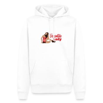 Aircraft Nose Art Polyvalente Dame - Idée cadeau - Sweat à capuche Premium bio Homme - blanc - Devant - Nico (187cm)
