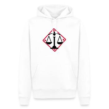 Rechtsanwalt / Advokat / Anwalt / Richter / Recht - Männer Premium Bio Hoodie - Weiß - Vorne - Nico (187cm)