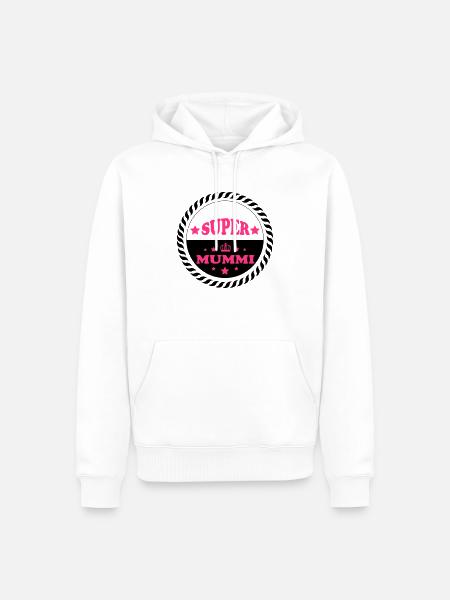 Super mummi - Männer Premium Bio Hoodie - Weiß