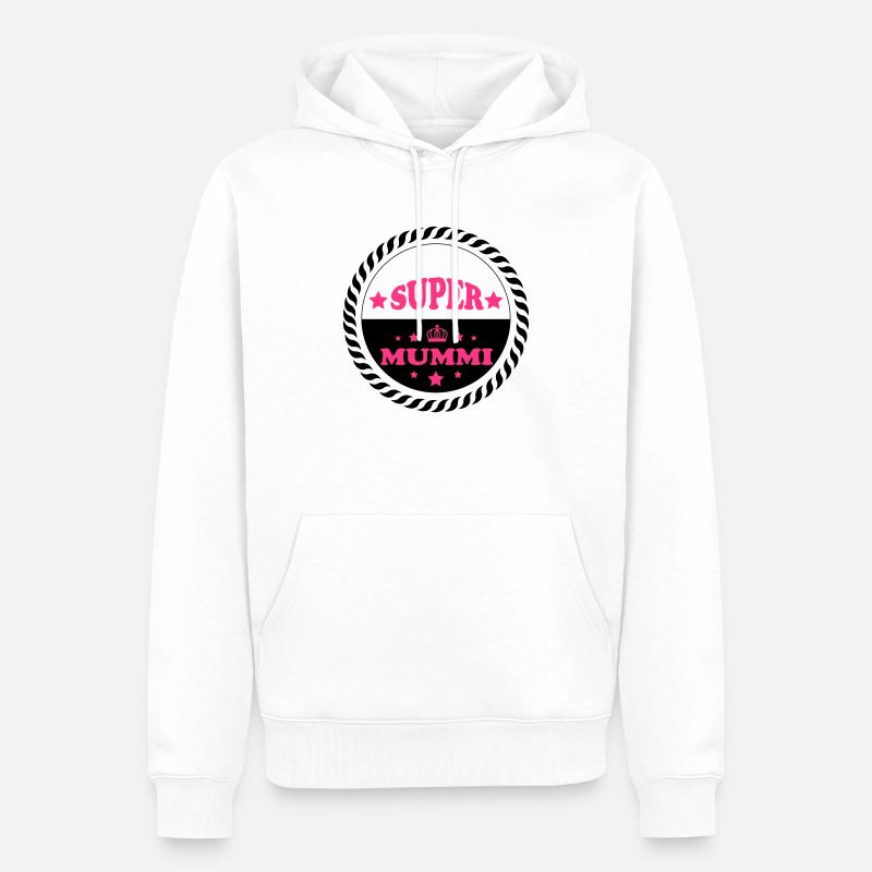Super mummi - Sweat à capuche Premium bio Homme - blanc