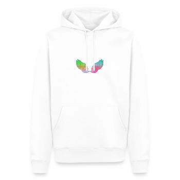 coulisses - Sweat à capuche Premium bio Homme - blanc - Devant - Nico (187cm)
