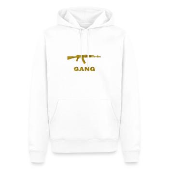 AK 47 gear gold - Men’s Premium Organic Hoodie - white - Front - Nico (187cm)