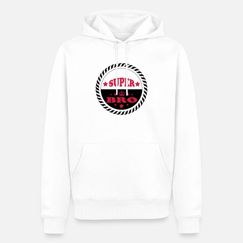 Super bro 111 - Männer Premium Bio Hoodie - Weiß