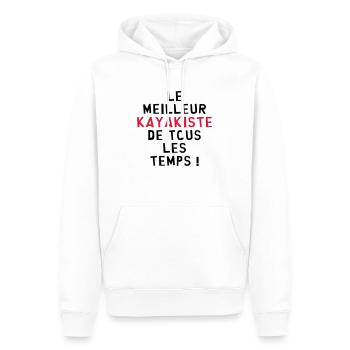 Canoë / Canoéiste / Kayak / Kayakiste / Sport - Sweat à capuche Premium bio Homme - blanc - Devant - Nico (187cm)