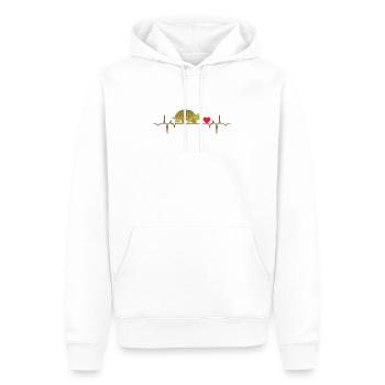 Chemise de cadeau d'amour de coeur d'animal d'animal familier de tortue - Sweat à capuche Premium bio Homme - blanc - Devant - Nico (187cm)