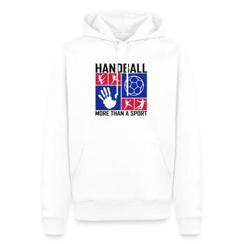 Handball Mosaik Block 2 - Männer Premium Bio Hoodie - Weiß - Vorne - Nico (187cm)