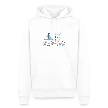 Ahoy! It's A Boy! - Männer Premium Bio Hoodie - Weiß - Vorne - Nico (187cm)