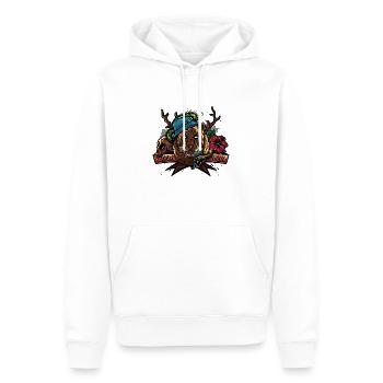 Wild Natty - Sweat à capuche Premium bio Homme - blanc - Devant - Nico (187cm)