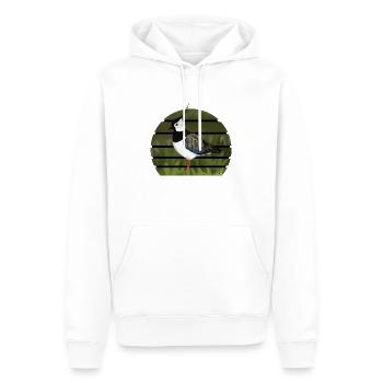 jz.birds vanneau oiseau design animal - Sweat à capuche Premium bio Homme - blanc - Devant - Nico (187cm)