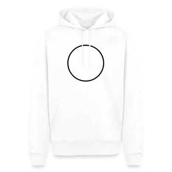 Forme / Symbole / Rond / Custom / Personnaliser - Sweat à capuche Premium bio Homme - blanc - Devant - Nico (187cm)