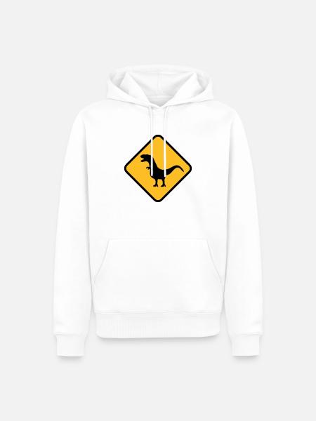 trex - Sweat à capuche Premium bio Homme - blanc