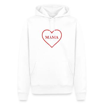 Maman de coeur - Sweat à capuche Premium bio Homme - blanc - Devant - Nico (187cm)