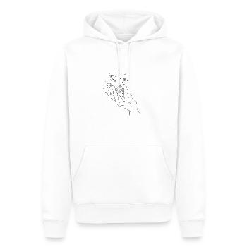 Planeten - Männer Premium Bio Hoodie - Weiß - Vorne - Nico (187cm)