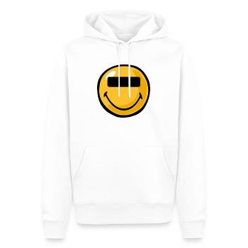Smiley anonymous - Sweat à capuche Premium bio Homme - blanc - Devant - Nico (187cm)