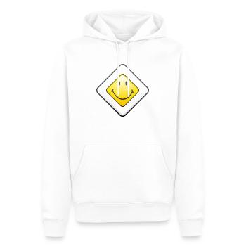 Smiley Main Street - Sweat à capuche Premium bio Homme - blanc - Devant - Nico (187cm)