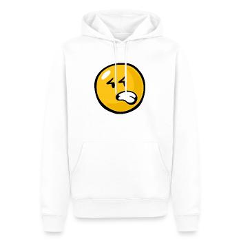 Smiley Anger Aggravation - Männer Premium Bio Hoodie - Weiß - Vorne - Nico (187cm)
