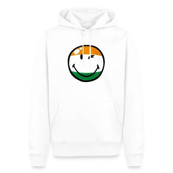 Smiley India - Sweat à capuche Premium bio Homme - blanc - Devant - Nico (187cm)