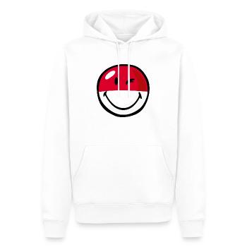 Smiley Indonesia - Männer Premium Bio Hoodie - Weiß - Vorne - Nico (187cm)