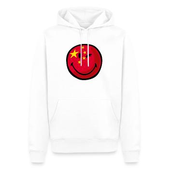 Smiley China - Sweat à capuche Premium bio Homme - blanc - Devant - Nico (187cm)