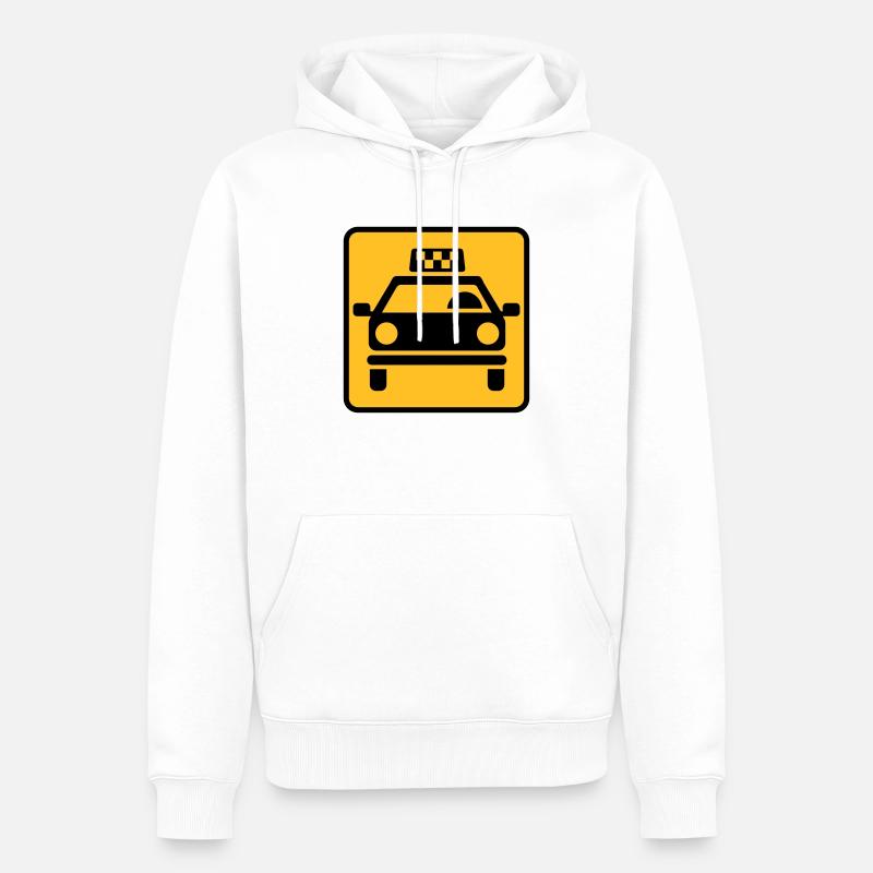 Taxi - Männer Premium Bio Hoodie - Weiß