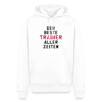 Trainer Trainerin Coach Coaching Coachin Sport - Männer Premium Bio Hoodie - Weiß - Vorne - Nico (187cm)