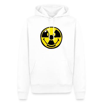 Smiley Radioactive - Männer Premium Bio Hoodie - Weiß - Vorne - Nico (187cm)