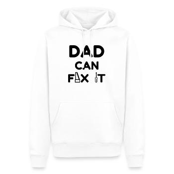 Outil / Réparer / Bricolage / Bricoleur - Sweat à capuche Premium bio Homme - blanc - Devant - Nico (187cm)
