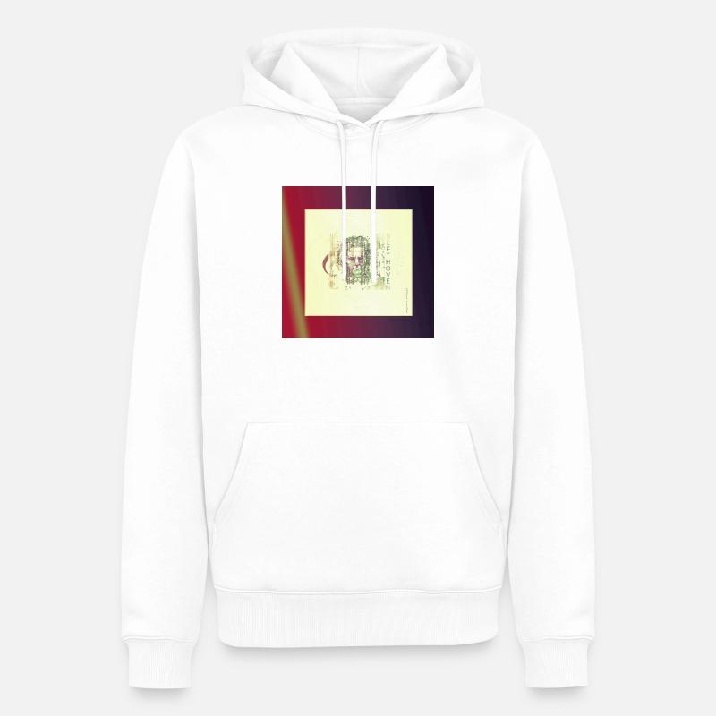 Ich trage Beethoven - Männer Premium Bio Hoodie - Weiß