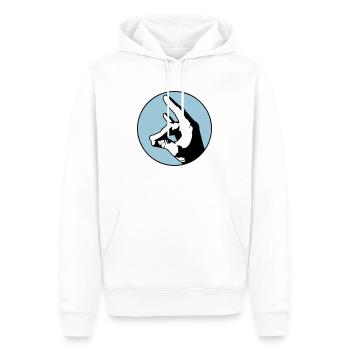 Silent Fox - Men’s Premium Organic Hoodie - white - Front - Nico (187cm)