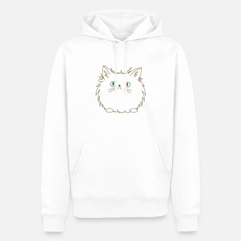 Chat persan chat - Sweat à capuche Premium bio Homme - blanc