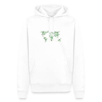 Capoeira Weltkarte - Männer Premium Bio Hoodie - Weiß - Vorne - Nico (187cm)